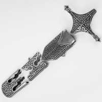 "Камінь", комплект для шаблі, біла бронза