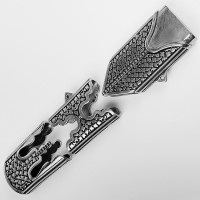 "Камінь", комплект для ножен шаблі, біла бронза