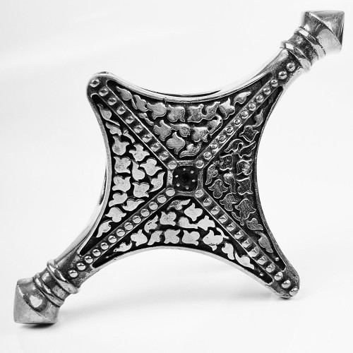 "Камінь", комплект для шаблі, біла бронза