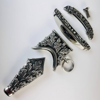 Комплект кинджала "СС" наградні з ножнами, біла бронза