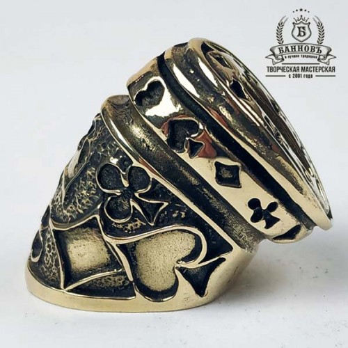 Тыльник (Т-26) "Карты" бронза