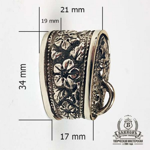 Ножевая пара №23 "Цветы", латунь