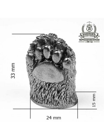 Тыльник (Т-37) "Лапа" белая бронза