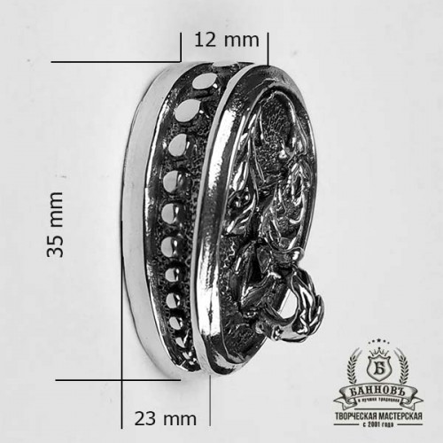 Ножевая пара №25 "Шарики", белая бронза