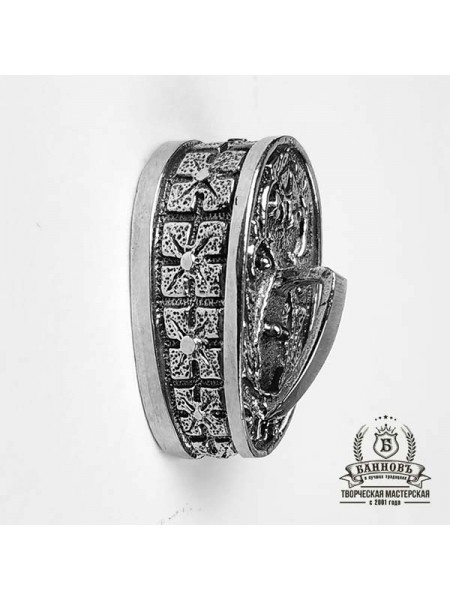 Тыльник (Т-5) "Цветы" белая бронза