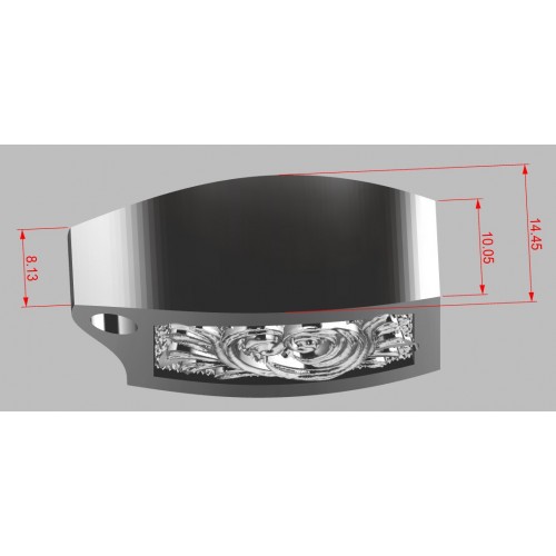 Тыльник (Т-69) "Завитки", латунь