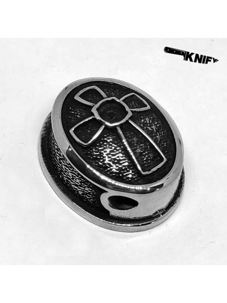 Тыльник (Т-76) "Крест", белая бронза Тыльник (Т-76) "Крест", белая бронза