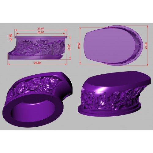 Тыльник (Т-95) "Березки", белая бронза