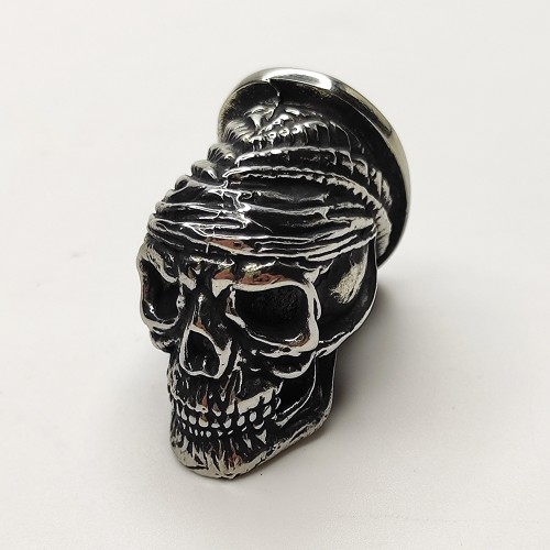 Тыльник (Т-98) "Череп-2", белая бронза