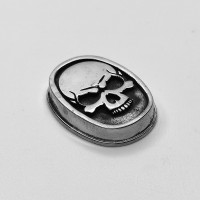 Тыльник (Т-99) "Череп-3", белая бронза