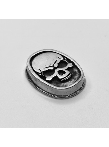 Тыльник (Т-99) "Череп-3", белая бронза