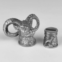 "Архар" шампурная пара, белая бронза