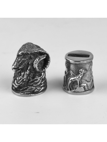 "Баран" шампурная пара, белая бронза