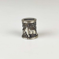 "Буйвол" оковка шампурная, белая бронза