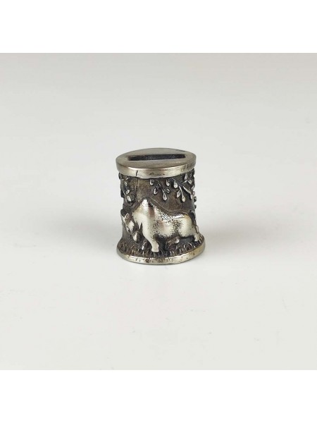 "Буйвол" оковка шампурная, белая бронза