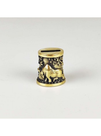 "Буйвол" оковка шампурная, латунь