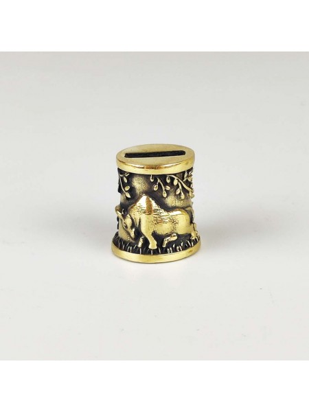 "Буйвол" оковка шампурная, латунь