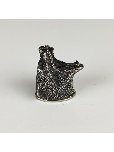 "Гризли" шампурная оковка, белая бронза