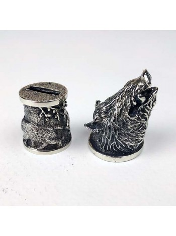 "Кабанчик" шампурная пара, белая бронза