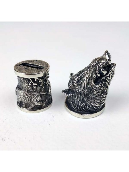 "Кабанчик" шампурная пара, белая бронза