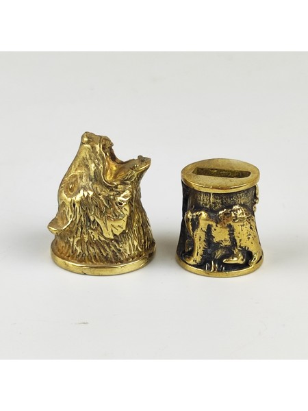 "Медведь" шампурная пара, латунь