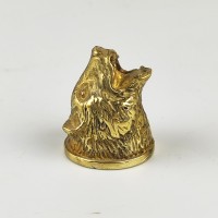 "Медведь" тыльник шампурный (22 мм), латунь