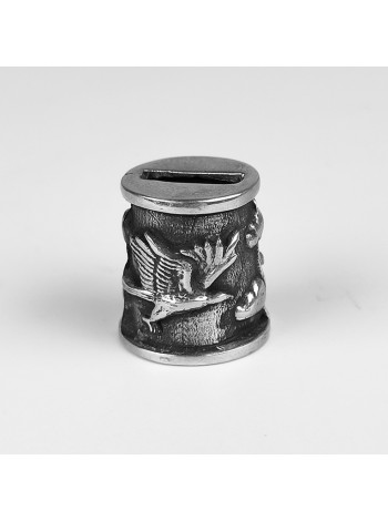 "Орел" оковка для шампура, белая бронза