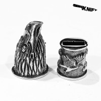 "Орел" шампурная пара , белая бронза