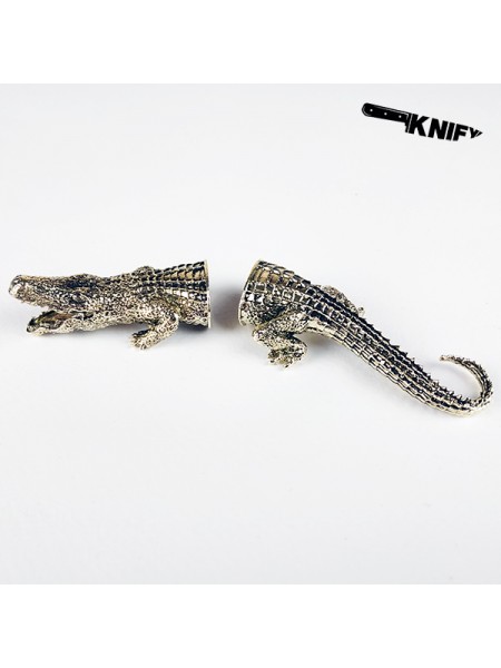 Шампурная пара "Крокодил", латунь