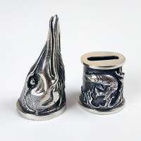 "Щука" шампурная пара, белая бронза