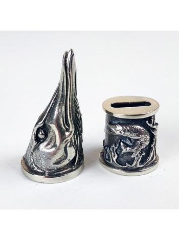 "Щука" шампурная пара, белая бронза