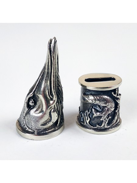 "Щука" шампурная пара, белая бронза