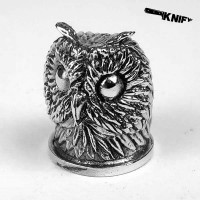 "Сова" тыльник шампурный (22 мм), белая бронза