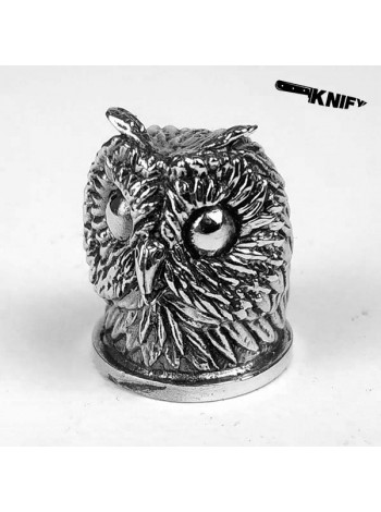 "Сова" тыльник шампурный (22 мм), белая бронза