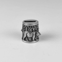 "Тигр" оковка шампурная, белая бронза