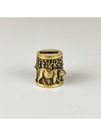 "Тигр" оковка шампурная, латунь