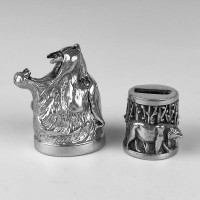 "Тигр" шампурная пара, белая бронза