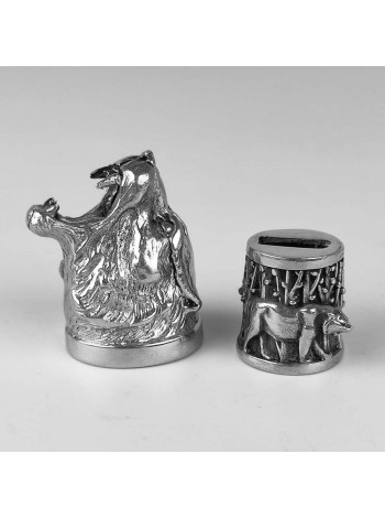 "Тигр" шампурная пара, белая бронза