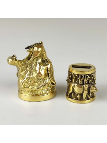 "Тигр" шампурная пара, белая бронза