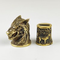 "Волк" шампурная пара, латунь