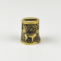 "Волк" оковка шампурная, латунь