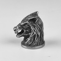 "Волк" тыльник шампурный (22 мм), белая бронза