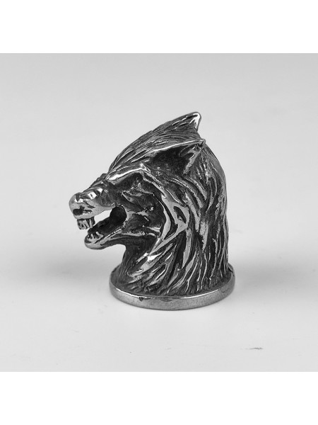 "Волк" тыльник шампурный (22 мм), белая бронза