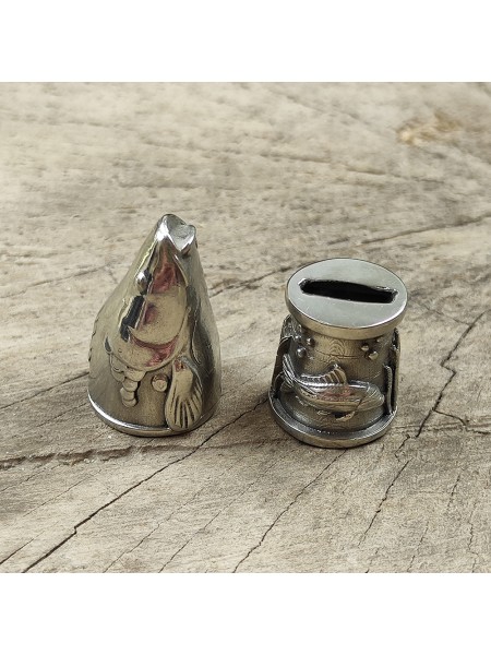 "Карп" шампурная пара, белая бронза