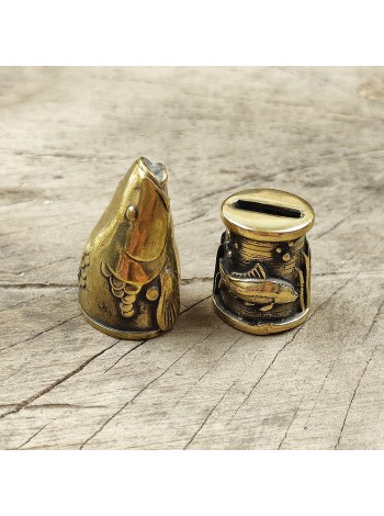 "Карп" шампурная пара, латунь