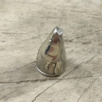 "Карп" тыльник шампурный (20 мм), белая бронза