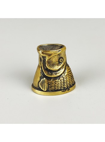 "Караси" оковка шампурная, латунь