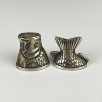 "Караси" шампурная пара, белая бронза