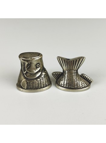 "Караси" шампурная пара, белая бронза