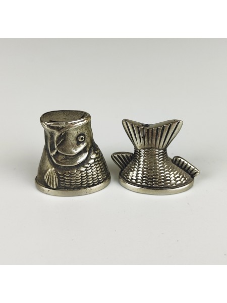 "Караси" шампурная пара, белая бронза